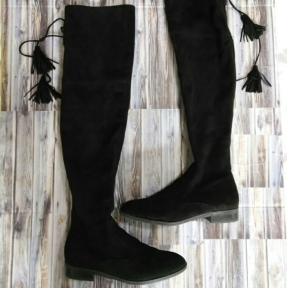 thigh high wide calf flat boots